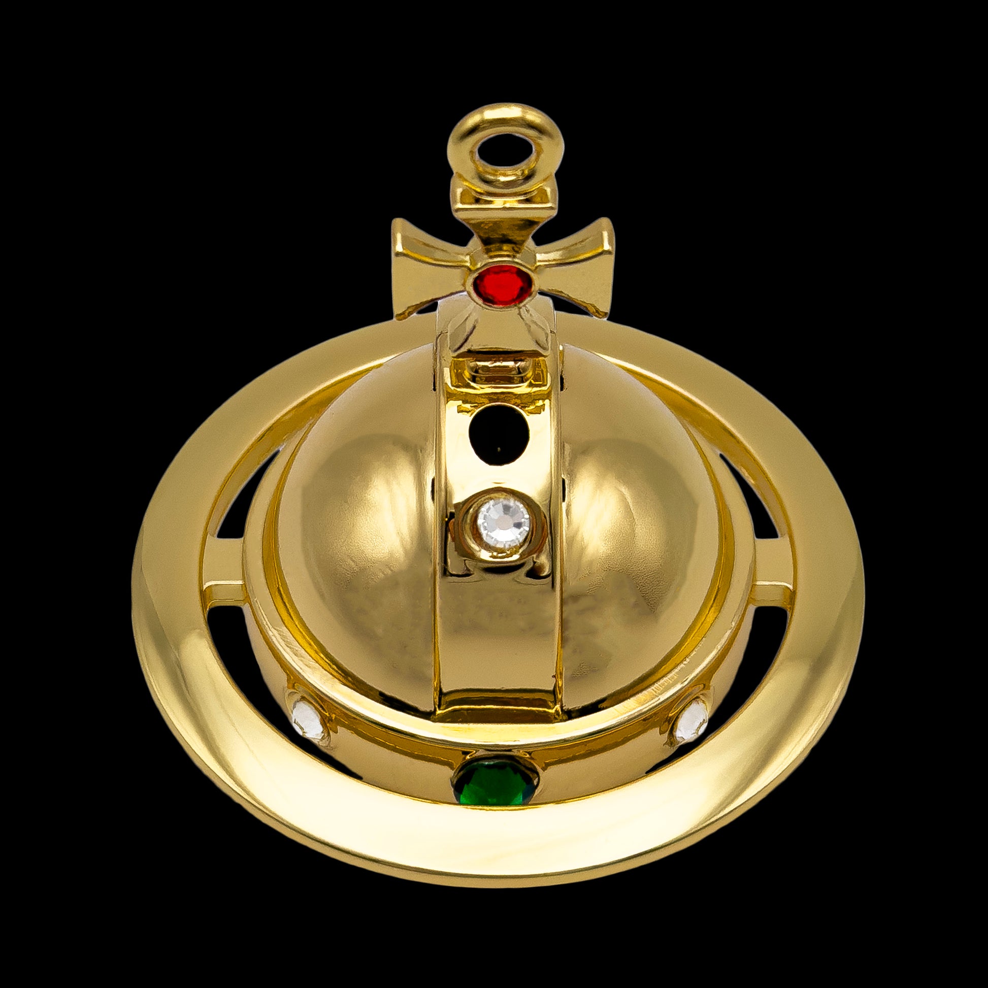 gold orb lighter necklace with refillable butane flame, anime-inspired design